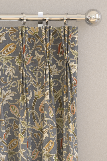 Rideaux Scrolling Tulip - Ardoise / abricot - Morris. Cliquez pour en savoir plus et lire la description.