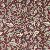 Scrolling Tulip Fabric - Plum - by Morris