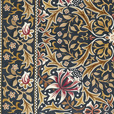 Walthamstow Fabric - Indigo / Gold - by Morris