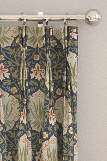 Cortinas Iris & Rose - Añil/tomillo - de Morris. Haz clic para obtener más detalles y una descripción.