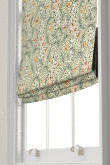 Wild Tulip & Vine Blind - Bayleaf / Ochre - by Morris. Click for more details and a description.