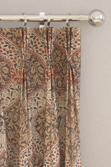 Cortinas Norbury Weave - Tabaco/rojizo - de Morris. Haz clic para obtener más detalles y una descripción.