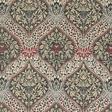 Norbury Weave Fabric - Slate / Plum - by Morris