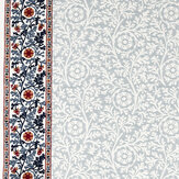Chamomile Embroidery Fabric - Woad - by Morris