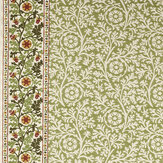 Chamomile Embroidery Fabric - Forest - by Morris