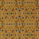 Persian Scroll Embroidery Fabric - Ochre - by Morris