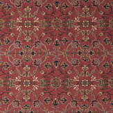 Persian Scroll Embroidery Fabric - Plum - by Morris