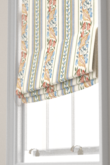 Store Bluebell & Peony Embroidery - Rose / guède - Morris. Cliquez pour en savoir plus et lire la description.