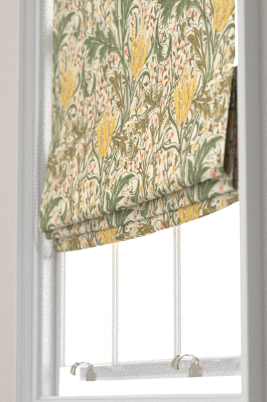 Store Lent Lily Embroidery - Artichaut / réséda - Morris. Cliquez pour en savoir plus et lire la description.