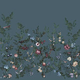 Panoramique Allurium Mural - Denim - Graham & Brown