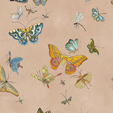 Butterflies Wallpaper - Plaster Pink - by Josephine Munsey