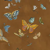 Butterflies Wallpaper - Brown - by Josephine Munsey