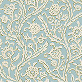 Letti Wallpaper - Bright Blue - by Josephine Munsey