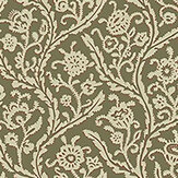 Letti Wallpaper - Olive - by Josephine Munsey