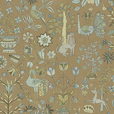 Fable Garden Wallpaper - Stone - by Josephine Munsey