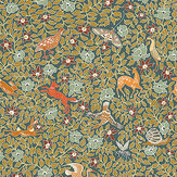 Haresfield Walk Wallpaper - Petrol - by Josephine Munsey