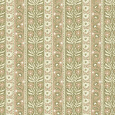 Arber Stripe Wallpaper - Pink and Olive - by Josephine Munsey