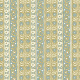 Arber Stripe Wallpaper - Yellow and Aqua - by Josephine Munsey