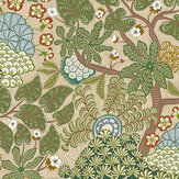 Masako Wallpaper - Green - by Josephine Munsey