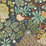 Masako Wallpaper - Navy - by Josephine Munsey