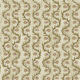 Rubia Wallpaper - Stone and Olive - by Josephine Munsey