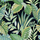 Key Haven Wallpaper - Green / Black - by Today Interiors. Click for more details and a description.