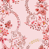 Road Floral Wallpaper - Pink - by Cath Kidston 