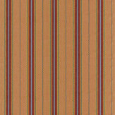 Lechlade Stripe Fabric - Mulberry / Apricot - by Morris