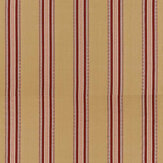 Pimlico Stripe Fabric - Ochre / Crimson - by Morris