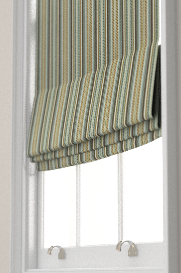 Woodford Stripe Blind - Teal - by Morris. Click for more details and a description.