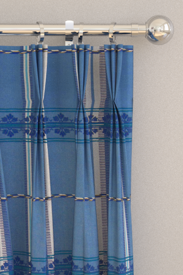 Rideaux Hanover Check - Indigo   - Morris. Cliquez pour en savoir plus et lire la description.