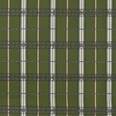 Hanover Check Fabric - Forest - by Morris