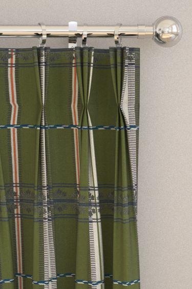 Hanover Check Curtains - Forest - by Morris. Click for more details and a description.