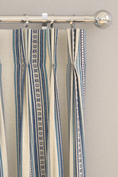 Rideaux Dallington Stripe - Indigo - Morris. Cliquez pour en savoir plus et lire la description.