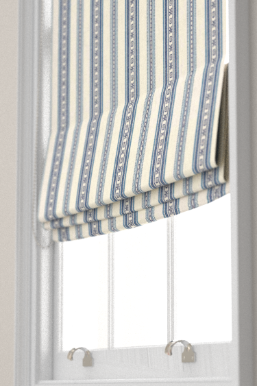 Dallington Stripe Blind - Indigo - by Morris. Click for more details and a description.