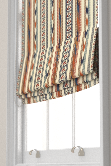 Store Bloomsbury Stripe - Roussâtre / indigo - Morris. Cliquez pour en savoir plus et lire la description.