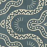 Pinball Wallpaper - Indigo - by Linwood