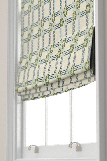Wisley Weave Blind - Indigo / Artichoke - by Morris. Click for more details and a description.