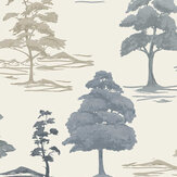 Carlotta Tree Wallpaper - Blue - by Albany
