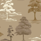 Carlotta Tree Wallpaper - Champagne - by Albany