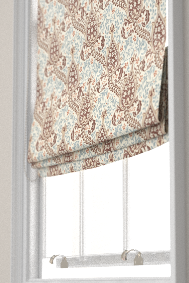 Persian Tulip Blind - Umber / Mineral Blue - by Morris. Click for more details and a description.