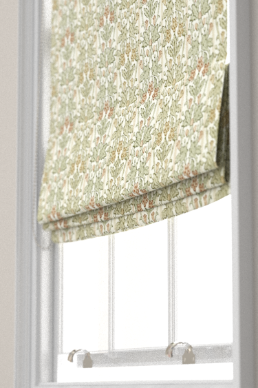 Oak & Blossom Blind - Chestnut / Primrose - by Morris. Click for more details and a description.