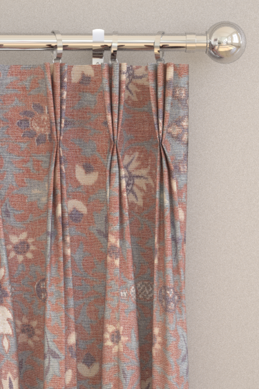 Wilton Warp Print Curtains - Madder - by Morris. Click for more details and a description.