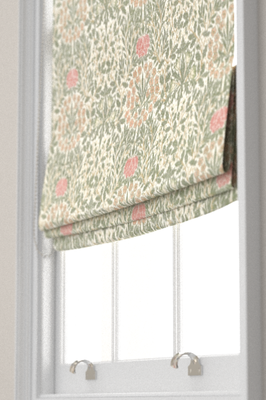 Daisy & Oak Warp Print Blind - Forest / Rose - by Morris. Click for more details and a description.
