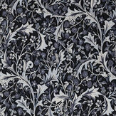 Clover & Vine Weave Fabric - Indigo - by Morris