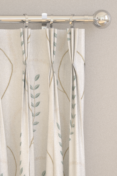 Chamomile Trail Curtains - Teal / Green - by Sanderson. Click for more details and a description.