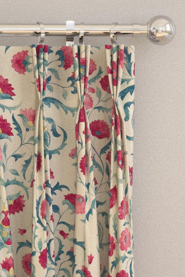 Rideaux Ottoman Flowers - Cerise / indigo - Sanderson. Cliquez pour en savoir plus et lire la description.