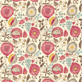 Tejido Peas & Pods - Cereza/lino - de Sanderson