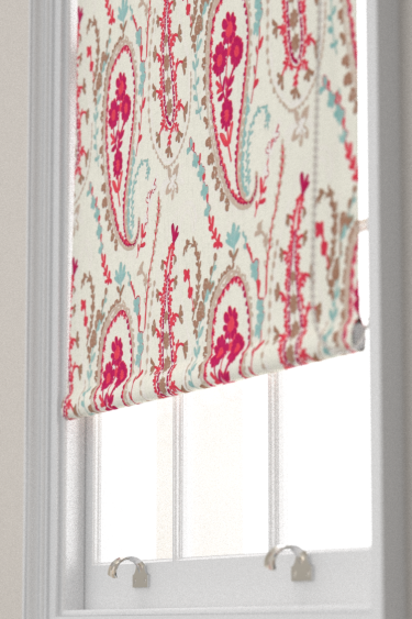 Jamila Blind - Coral / Aqua - by Sanderson. Click for more details and a description.