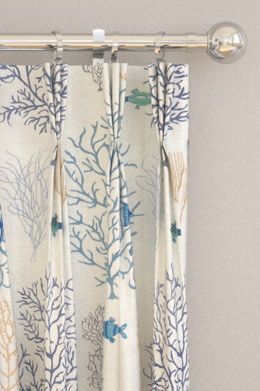 Rideaux Coral and Fish Embroidery - Bleu marine - Sanderson. Cliquez pour en savoir plus et lire la description.